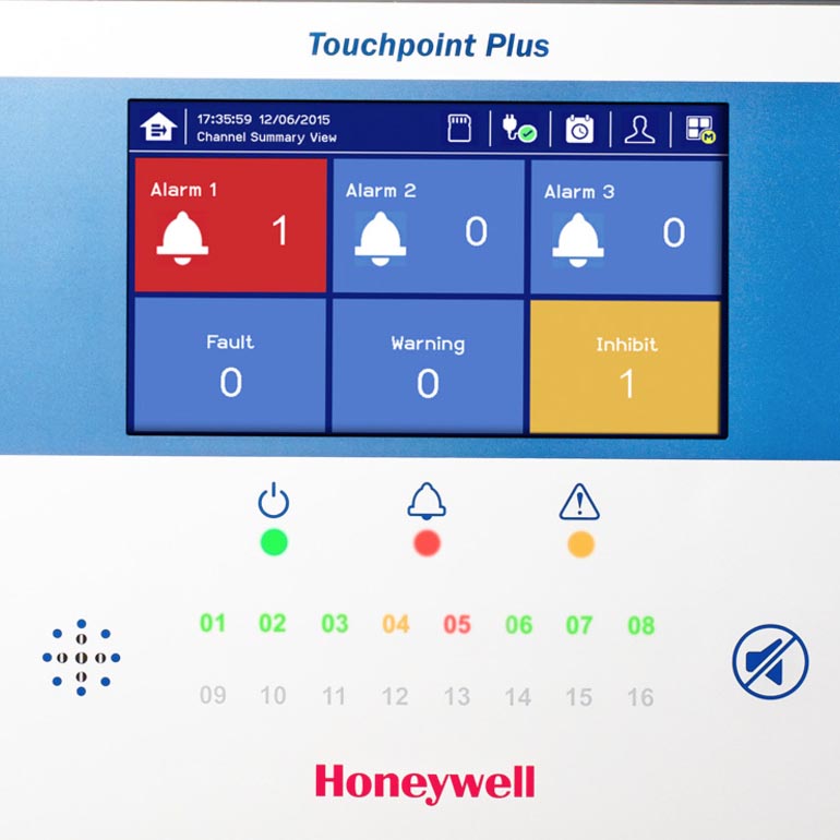 Central de detección de fuego y gases tóxicos y explosivos | Touchpoint Plus | Honeywell