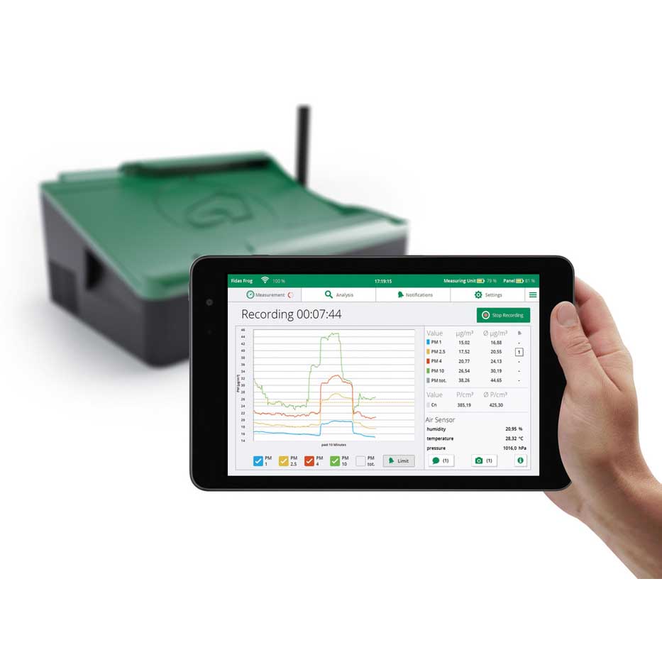 FIDAS FROG | Sistema portátil de monitoreo particulado fino: PM1, PM2.5, PM4, PM10