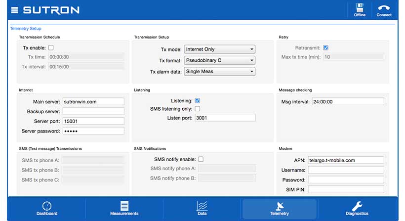 Sutron GPRSLink | Registrador y transmisor de datos por celular GSM-GPRS